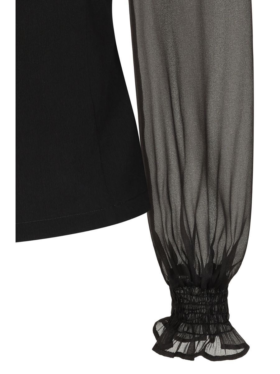 Banned Retro 1950's Mina Black blouse-Black
