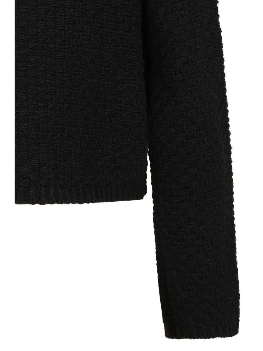 Banned Victoria 40s Crop Cardigan - Wool Mix Textured Jacket Style cardigan-Black
