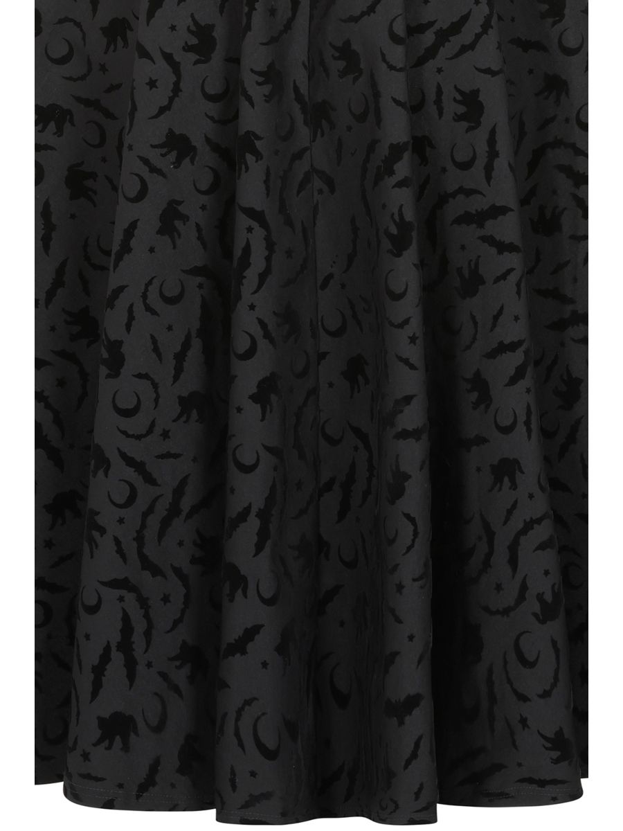 Banned Apparel Tara Halloween Night Hooded Dress with pockets.-Black