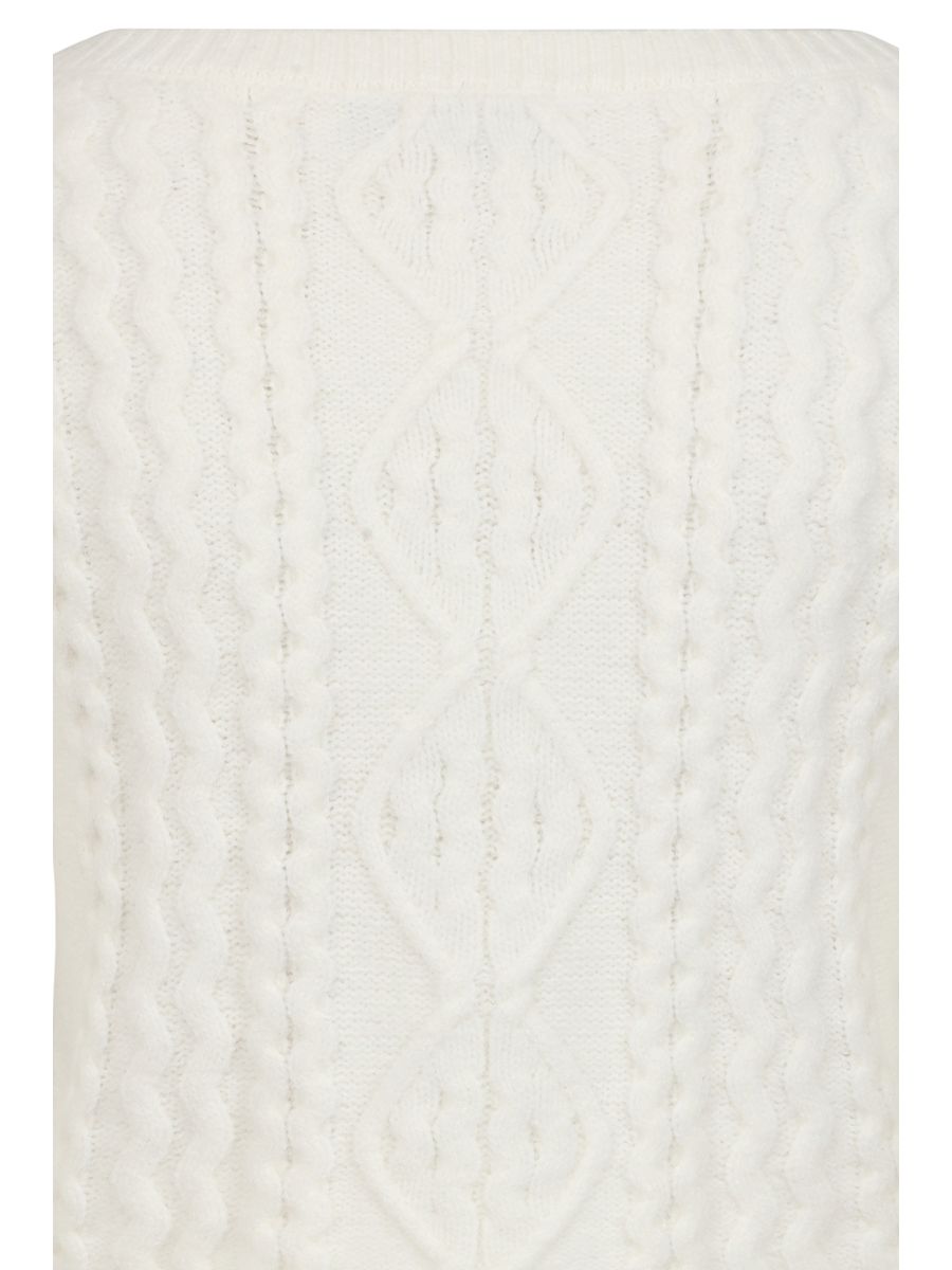 Banned Barbara Cable Knit Jumper - 40s Style Vintage Sweater-Ivory
