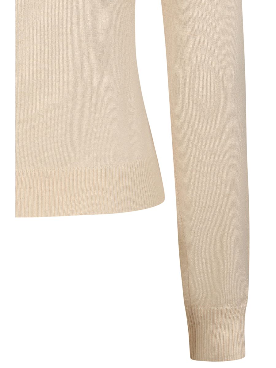 Banned's Mara High-Neck Teardrop Cutout Jumper -Beige