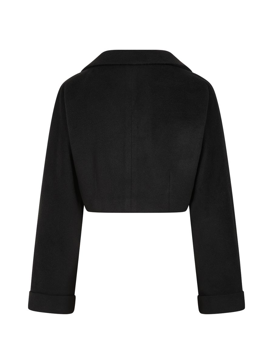 Banned Marilyn 50s Cropped Jacket - Vintage Style Wide Collar Jacket-Black