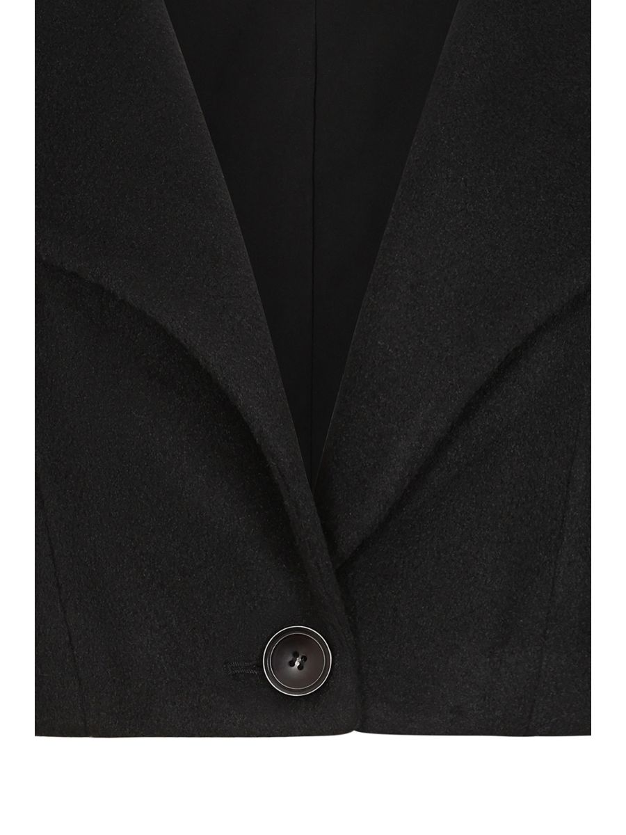 Banned Marilyn 50s Cropped Jacket - Vintage Style Wide Collar Jacket-Black