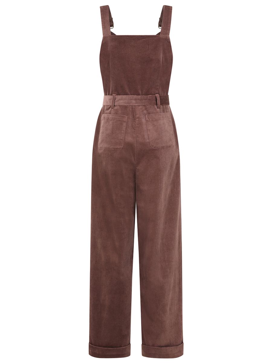 1950's Banned Retro Harriet dungaree-Brown