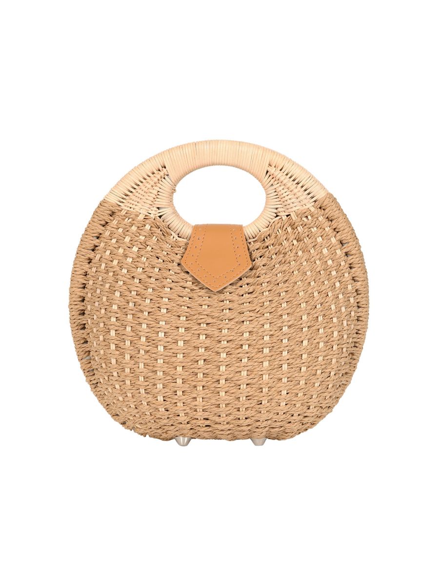 Banned Retro Lottie Rattan Bag   1950 s Inspired Woven Shell Summer Handbag-Natural