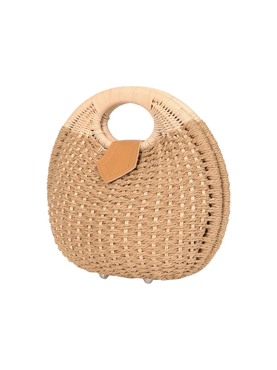 Banned Retro Lottie Rattan Bag   1950 s Inspired Woven Shell Summer Handbag-Natural