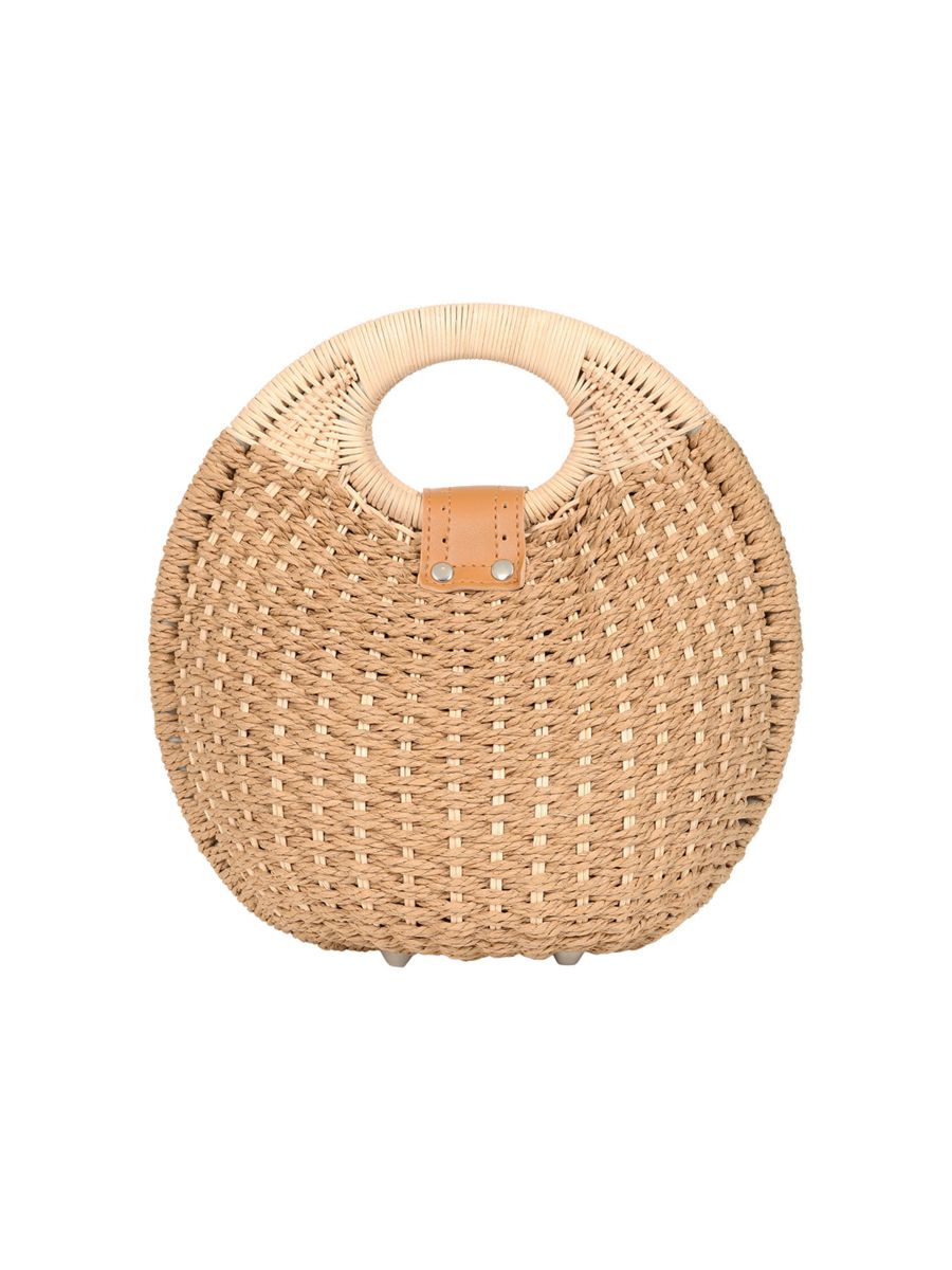 Banned Retro Lottie Rattan Bag   1950 s Inspired Woven Shell Summer Handbag-Natural