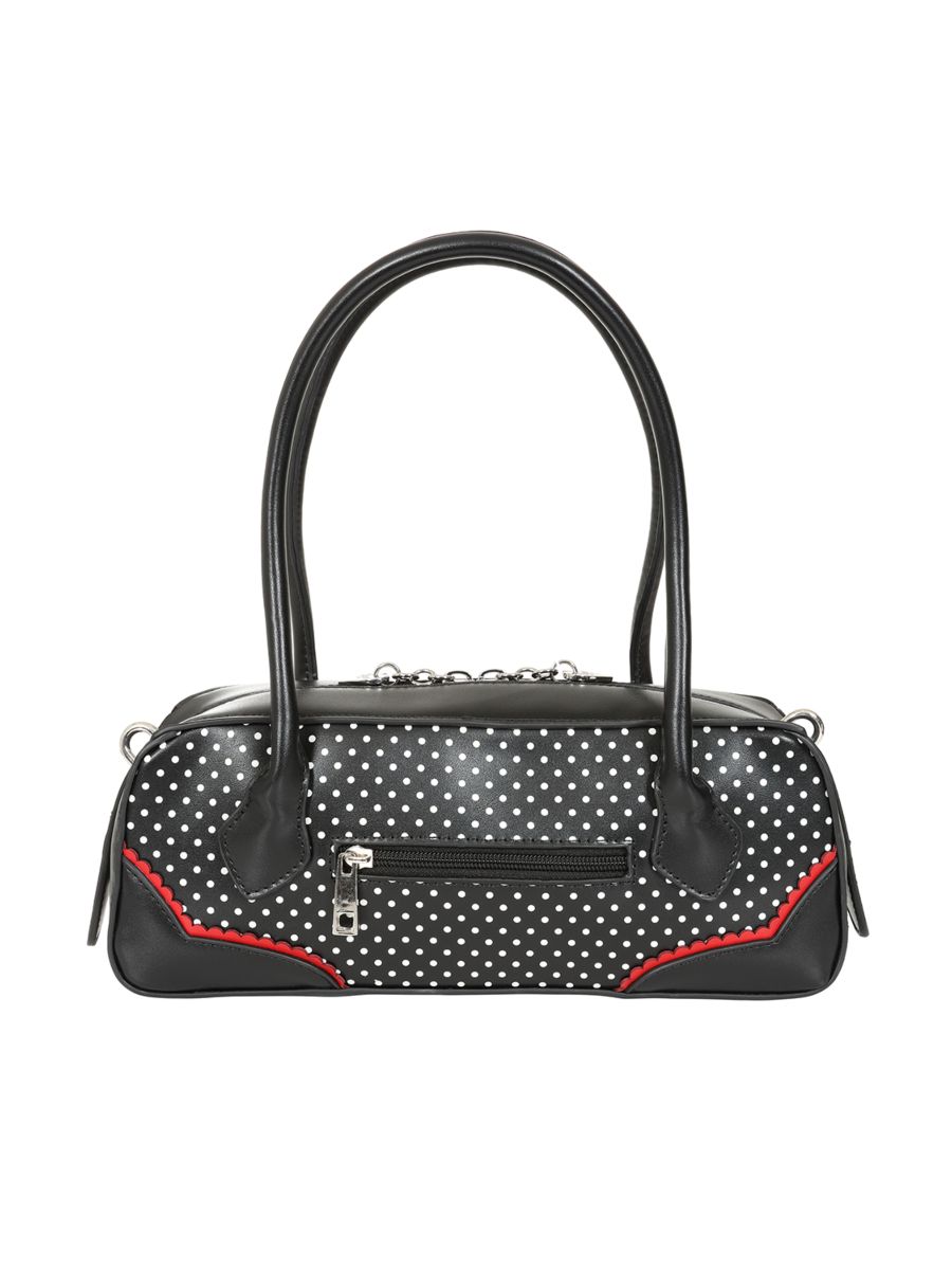 Banned Retro Viva Las Vegas Handbag   Rockabilly Swallow and Dice Retro Bag-Black