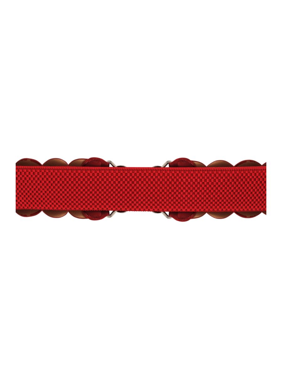 Banned Retro Audrey Woven Elasticated Belt Vintage-Inspired Stretch Waist Belt-Burgundy