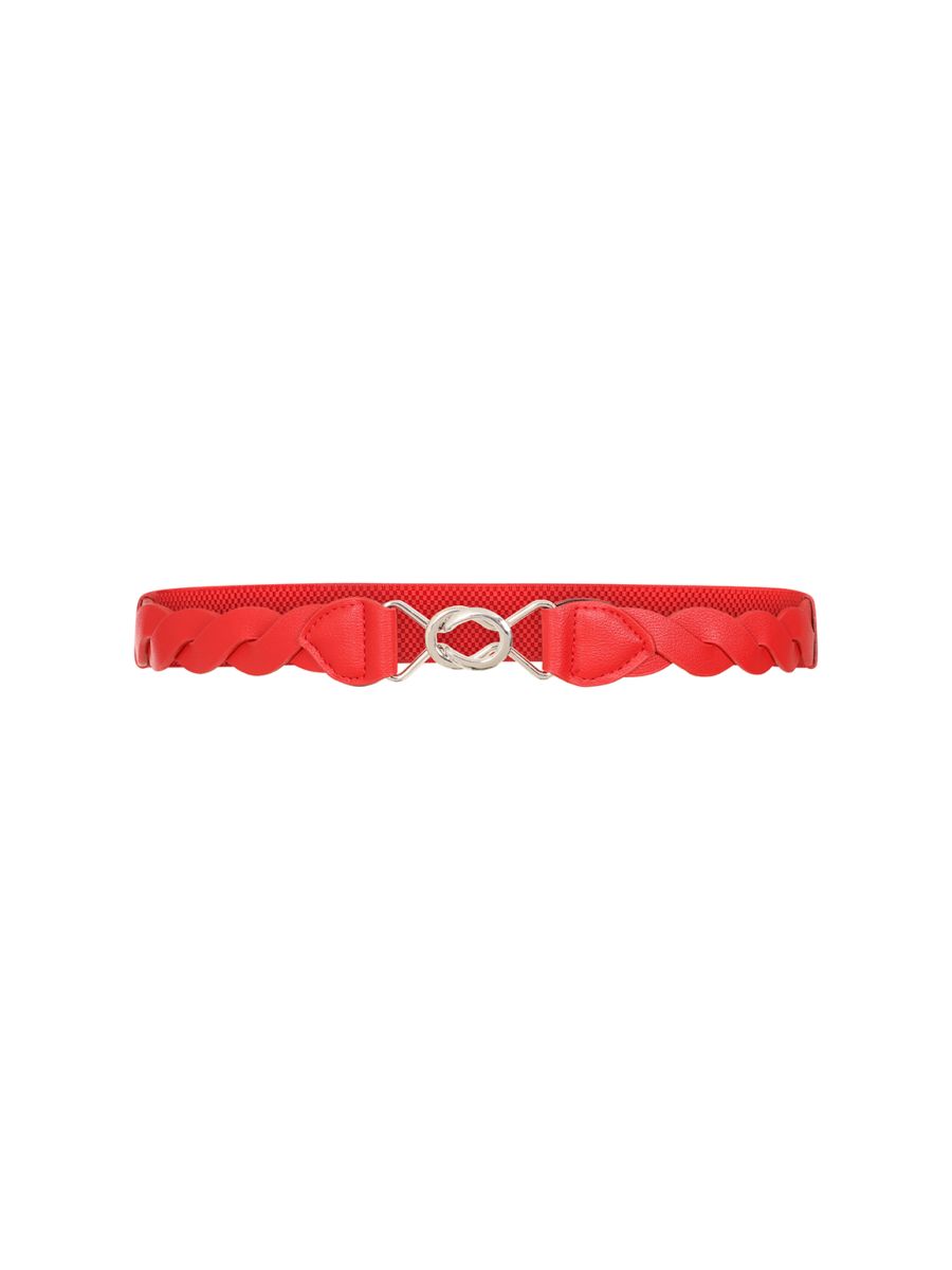 Banned Retro Audrey Woven Elasticated Belt Vintage-Inspired Stretch Waist Belt-Red