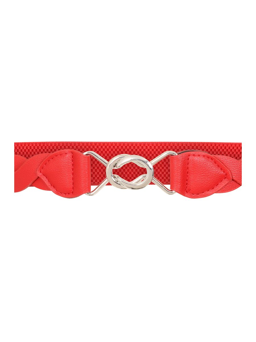 Banned Retro Audrey Woven Elasticated Belt Vintage-Inspired Stretch Waist Belt-Red