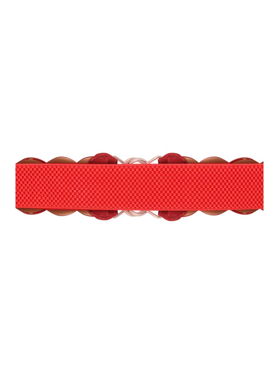 Banned Retro Audrey Woven Elasticated Belt Vintage-Inspired Stretch Waist Belt-Red