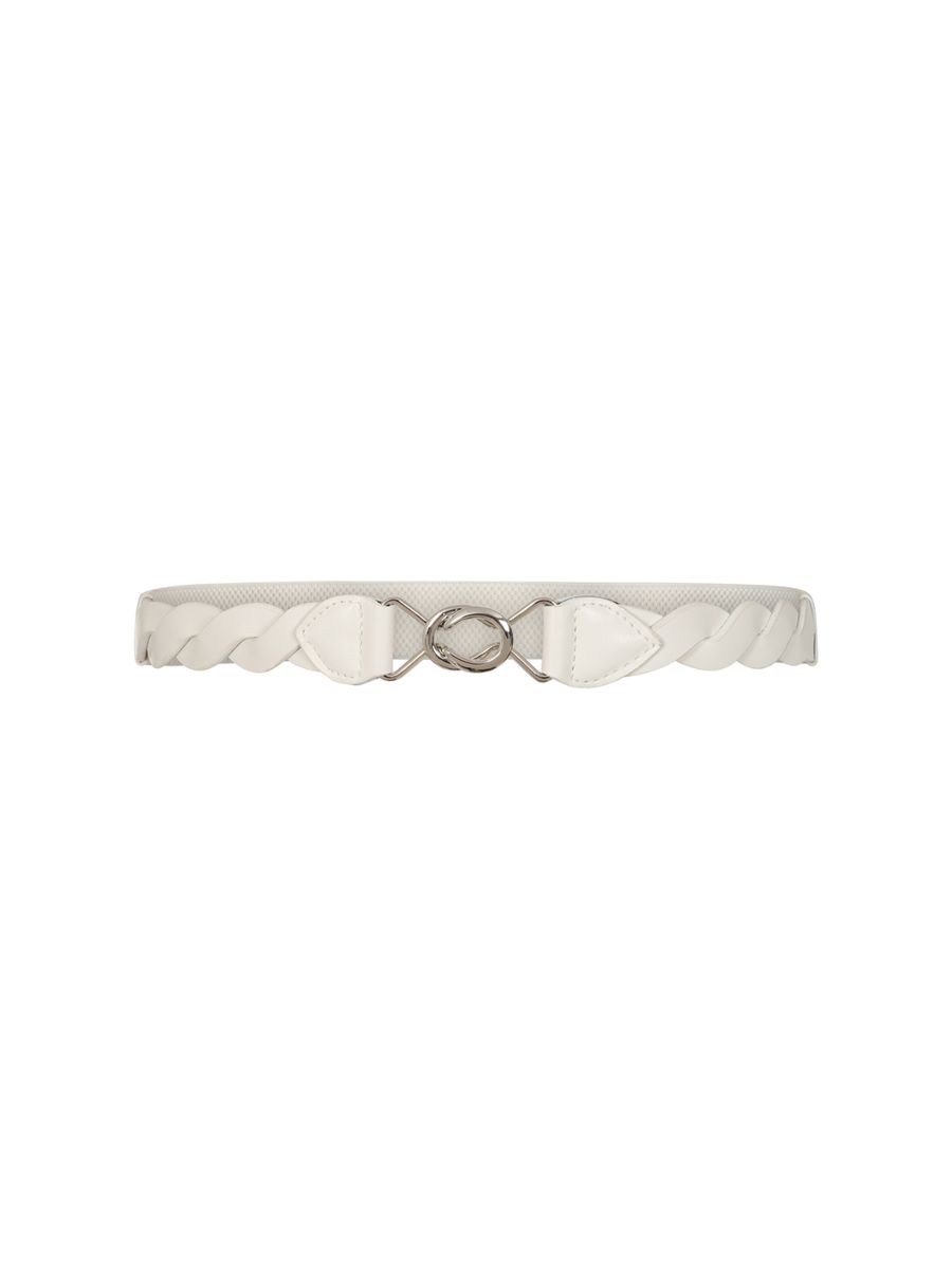 Banned Retro Audrey Woven Elasticated Belt Vintage-Inspired Stretch Waist Belt-White