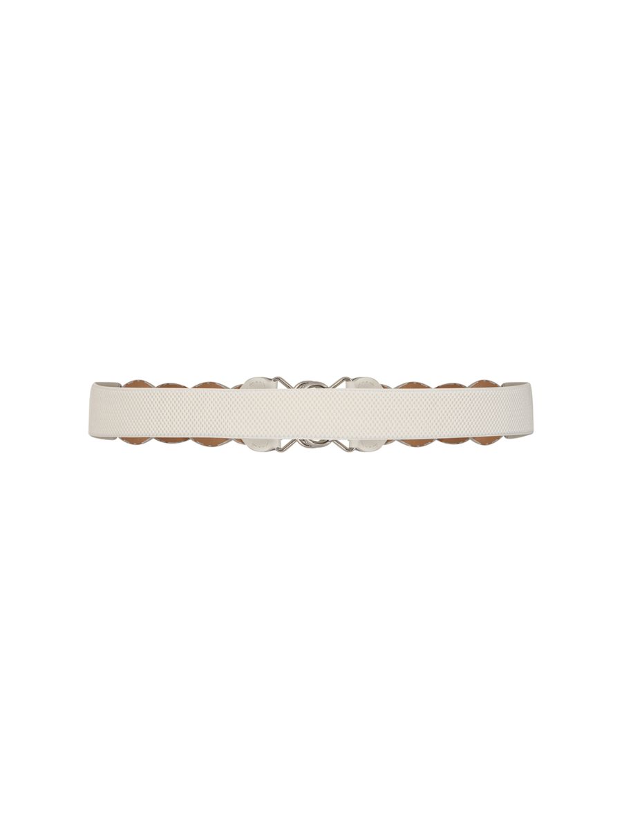 Banned Retro Audrey Woven Elasticated Belt Vintage-Inspired Stretch Waist Belt-White