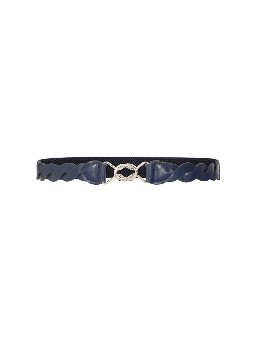 Banned Retro Audrey Woven Elasticated Belt Vintage-Inspired Stretch Waist Belt-Navy