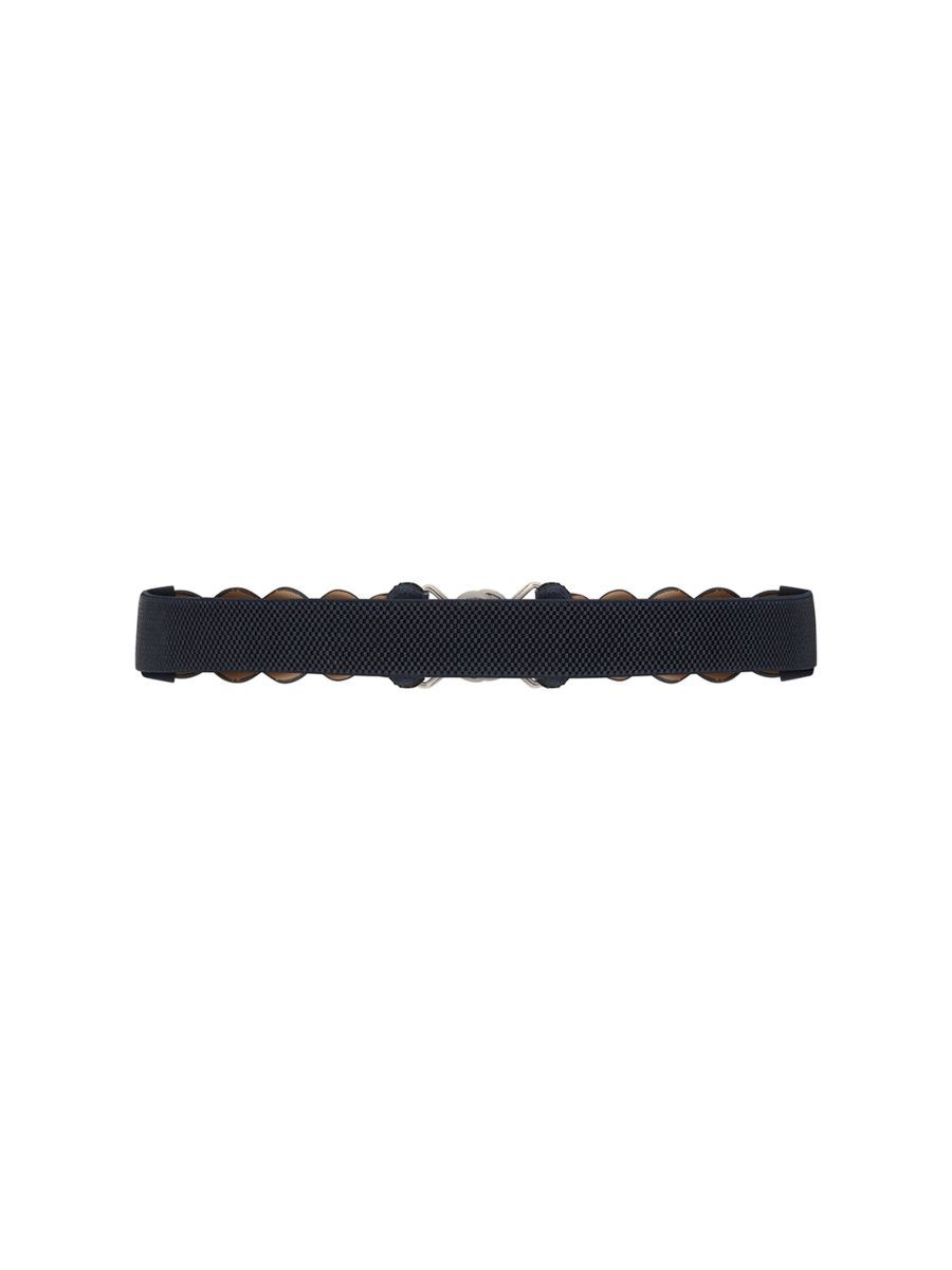 Banned Retro Audrey Woven Elasticated Belt Vintage-Inspired Stretch Waist Belt-Navy