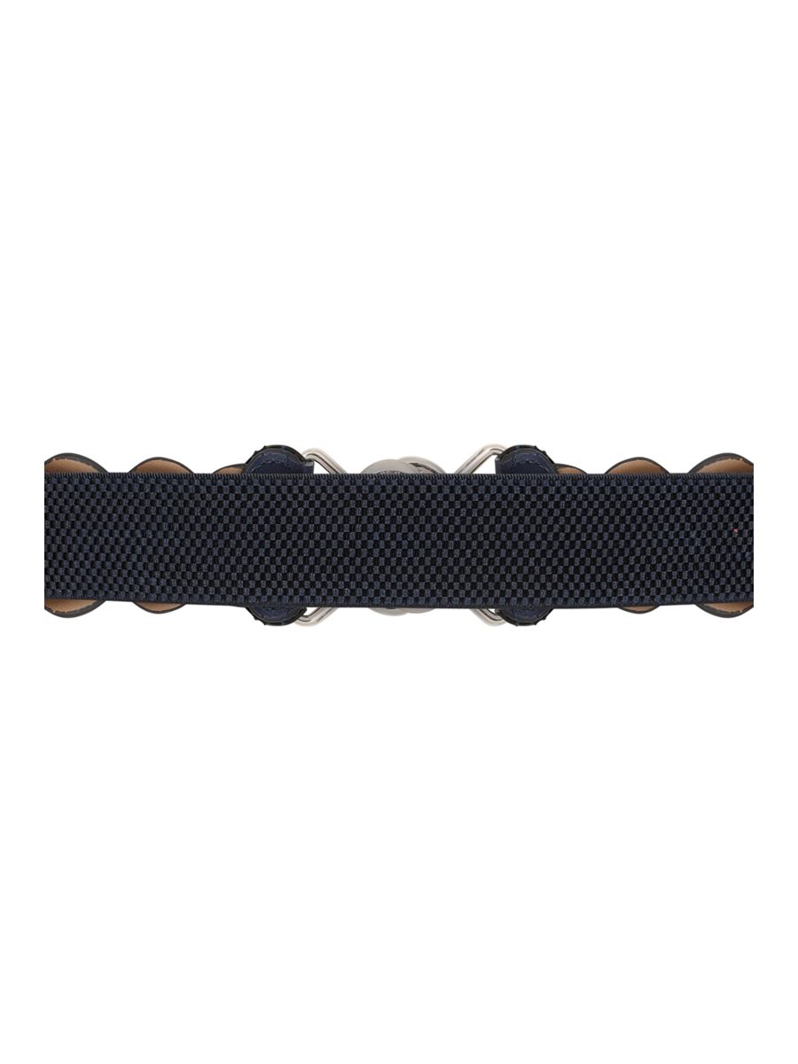 Banned Retro Audrey Woven Elasticated Belt Vintage-Inspired Stretch Waist Belt-Navy