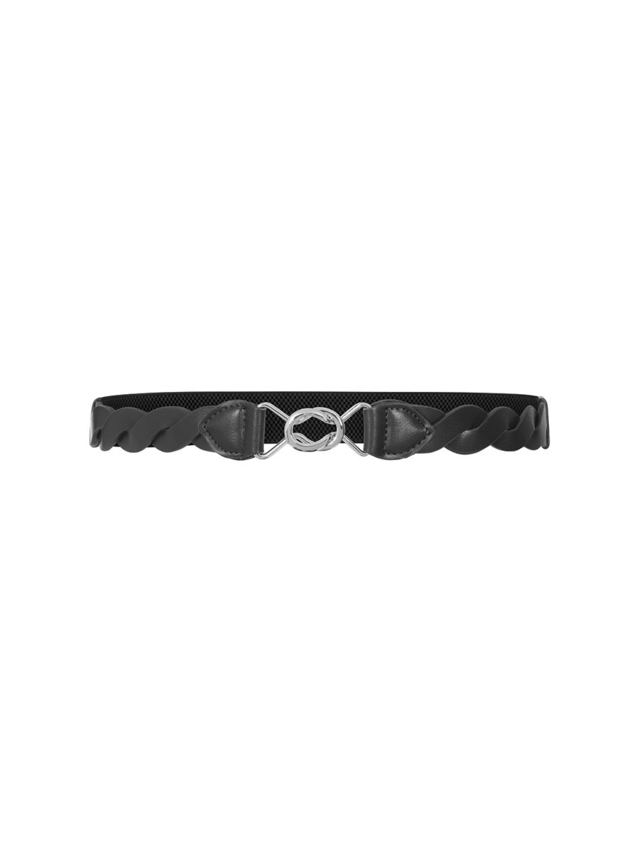 Banned Retro Audrey Woven Elasticated Belt Vintage-Inspired Stretch Waist Belt-Black