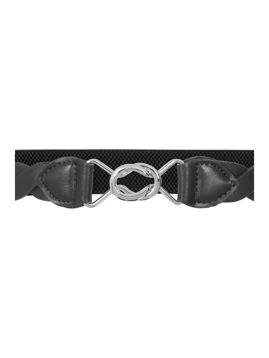 Banned Retro Audrey Woven Elasticated Belt Vintage-Inspired Stretch Waist Belt-Black