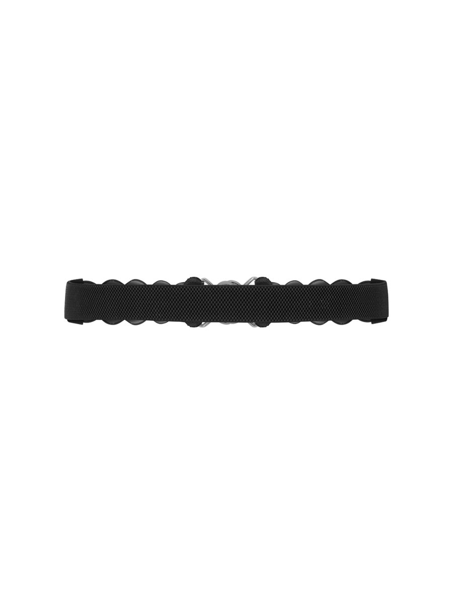 Banned Retro Audrey Woven Elasticated Belt Vintage-Inspired Stretch Waist Belt-Black