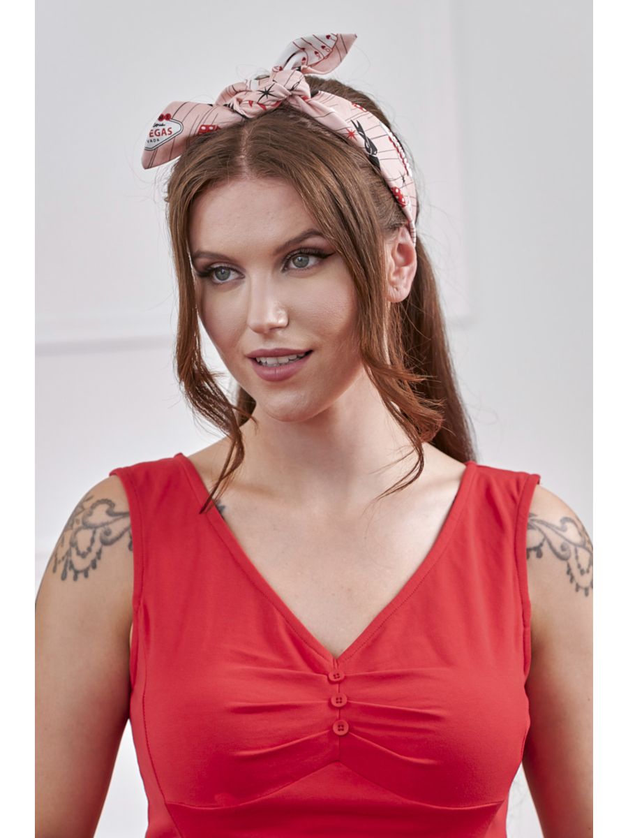 Banned Retro Viva Las Vegas Bandana-Pink