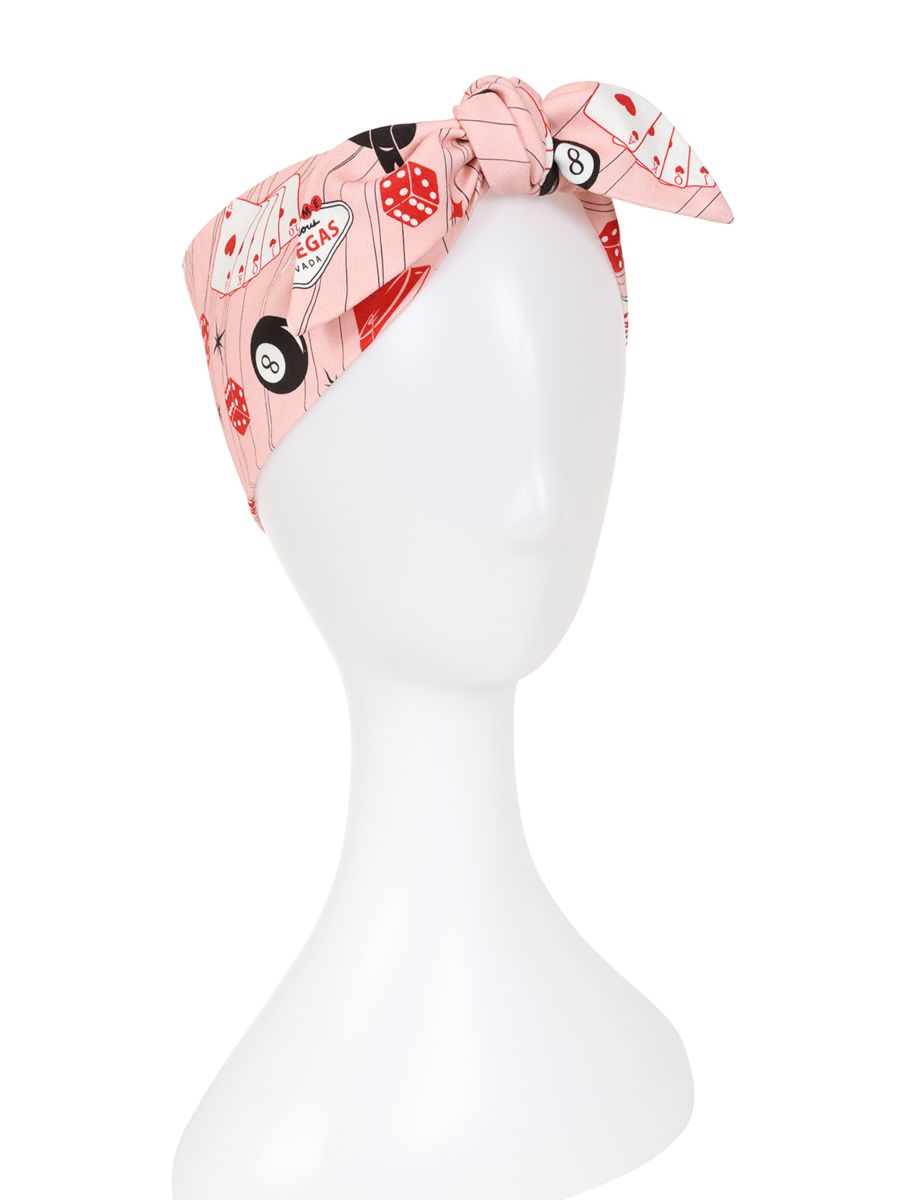 Banned Retro Viva Las Vegas Bandana-Pink