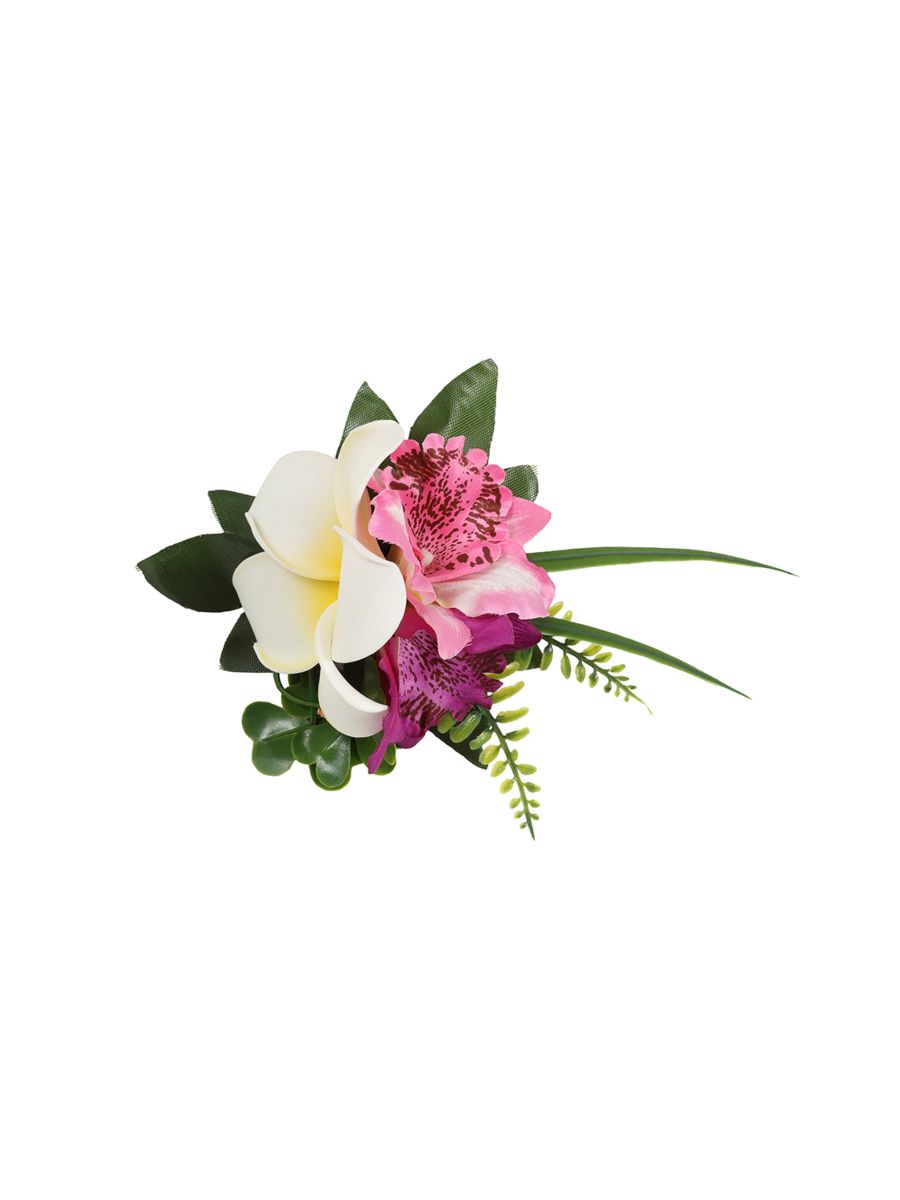 Banned Retro Island Breeze Clip Hair Accessory-White/Fucsia
