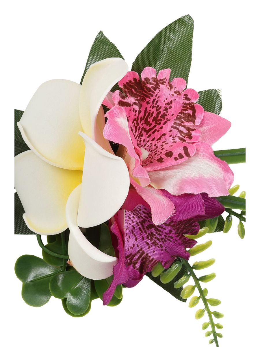 Banned Retro Island Breeze Clip Hair Accessory-White/Fucsia