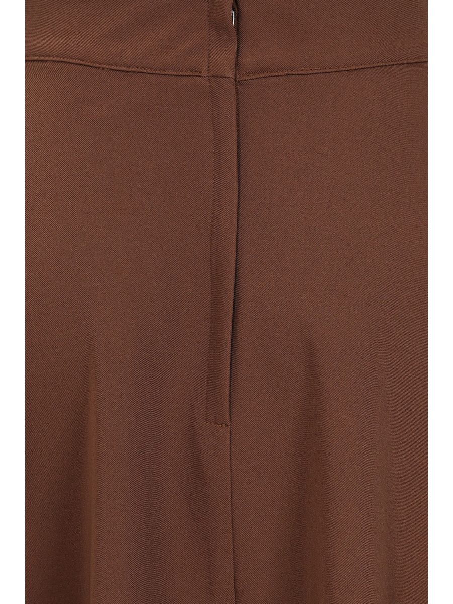 Banned Retro Book Club Swing Skirt with Button and faux flap pocket details-Brown