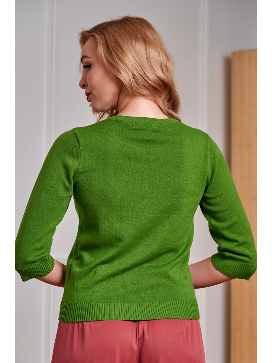 Banned Retro 50s Fei Floral Serenade Cardigan-Green