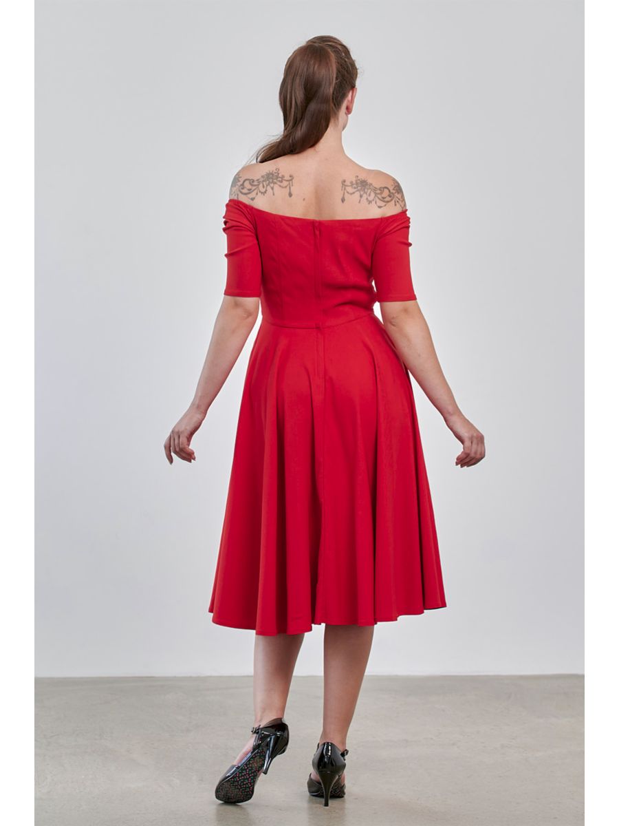 Banned Retro 50s Amalia Swing Dress-Red