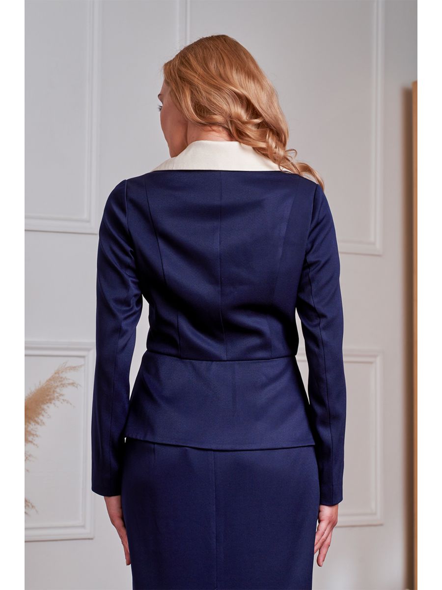 Banned Retro 50s Leonia Jacket Peplum-Navy