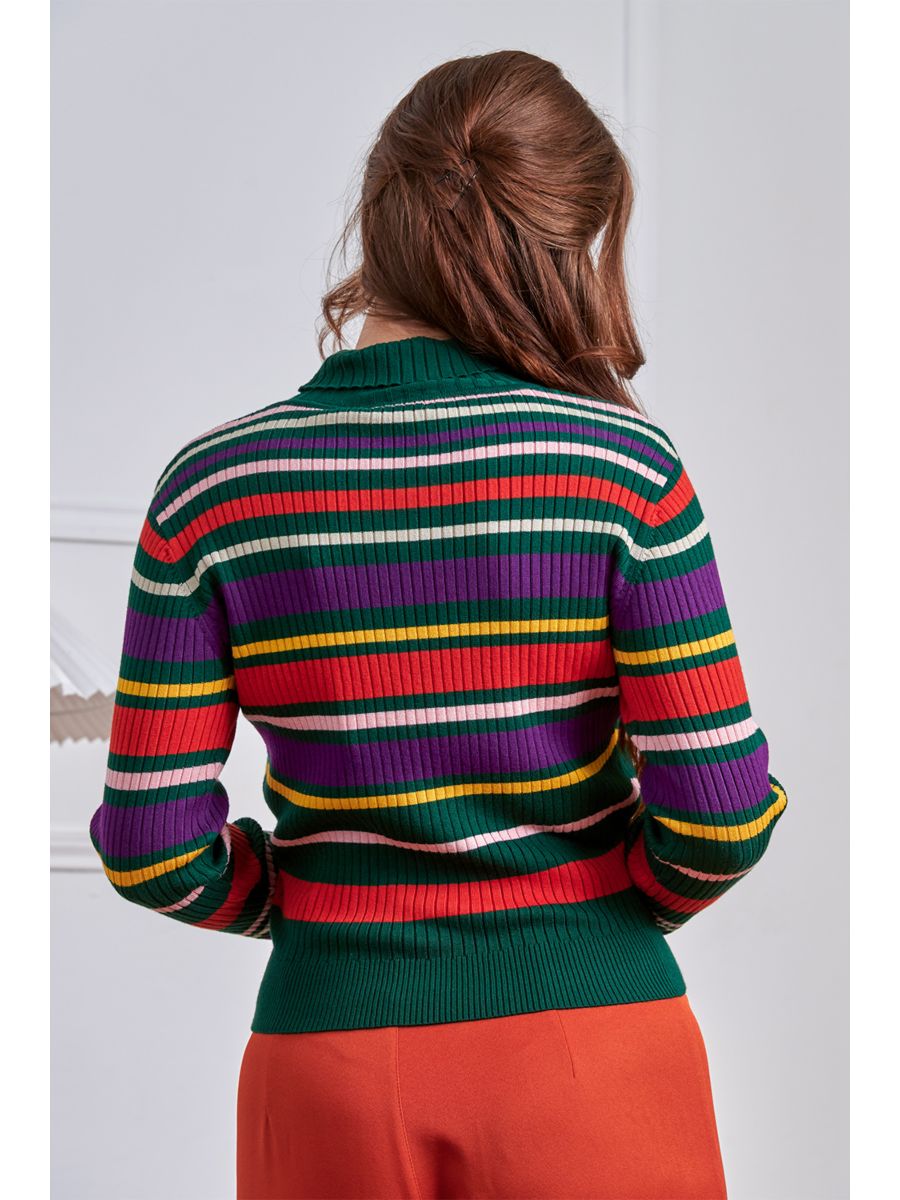 Banned 50s Carol Streiped Jumper-Multicolor