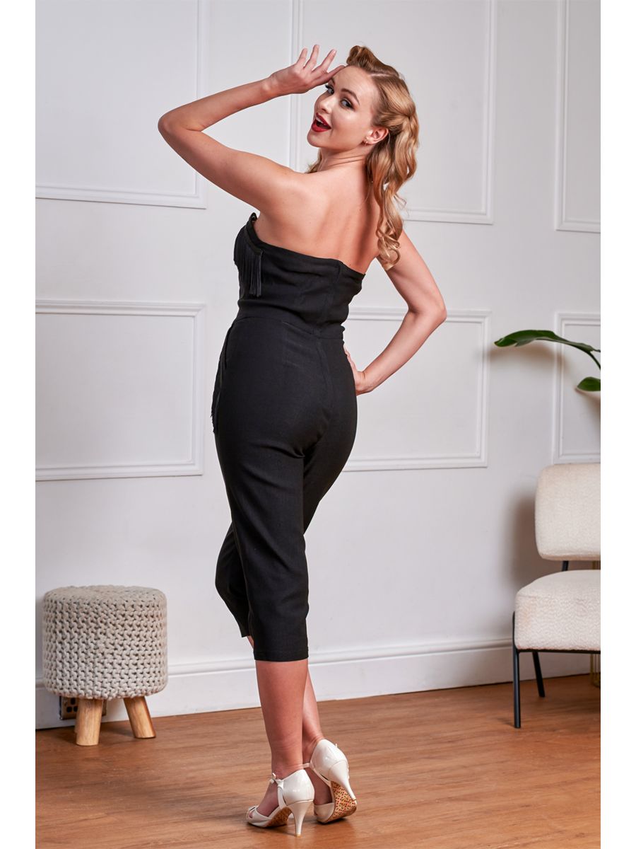 Banned Retro 50s Jinny Tassel Jumpsuit-Black