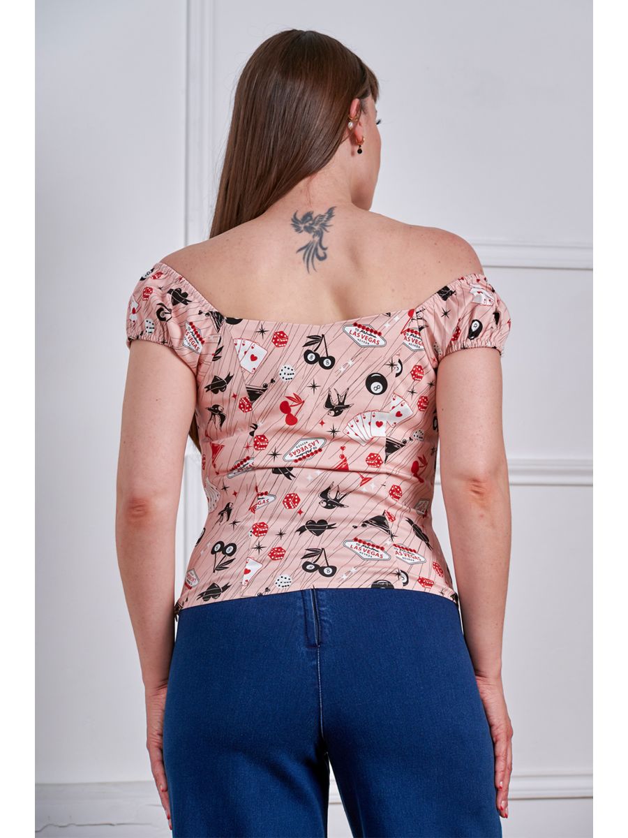 Banned Retro 50s Babe Viva La Vegas Top-Pink