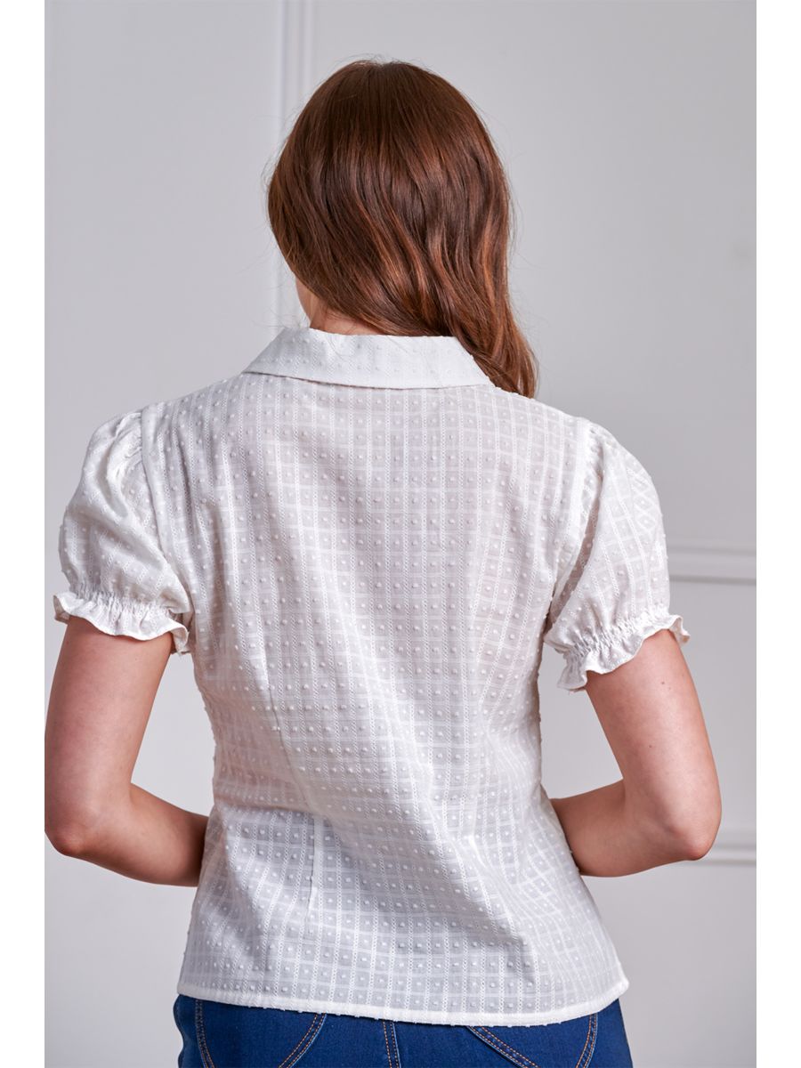Banned Retro 50s Star Blouse-White