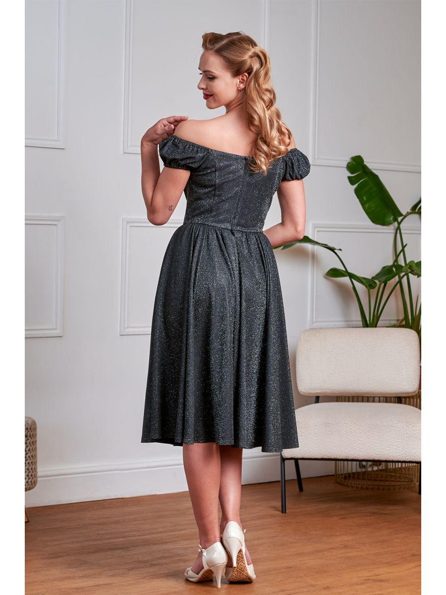 Banned Retro 50s Marilyn Sparkle Dress-Black