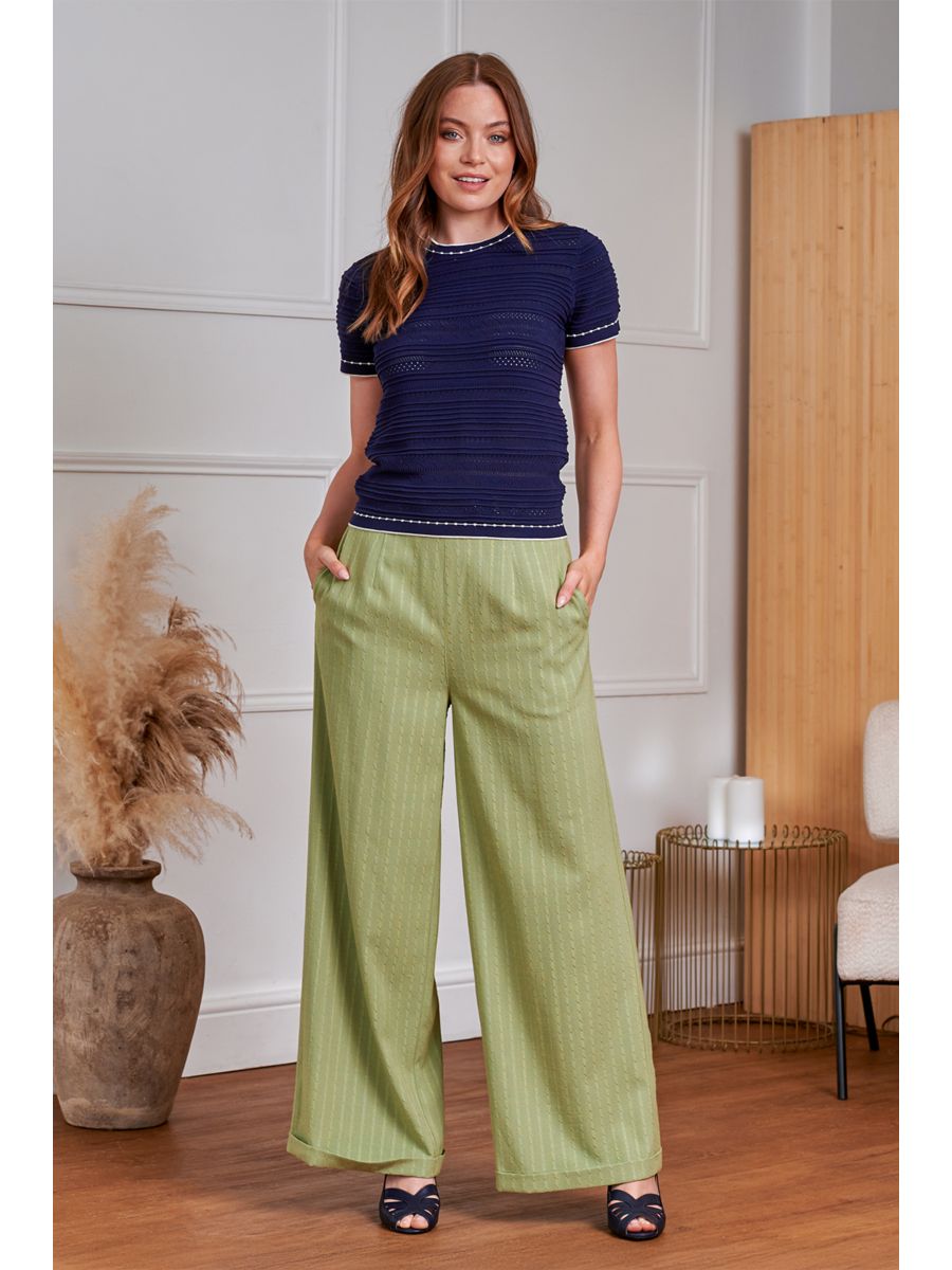 Banned Retro 40s Bonnie Rope Trouser-Green