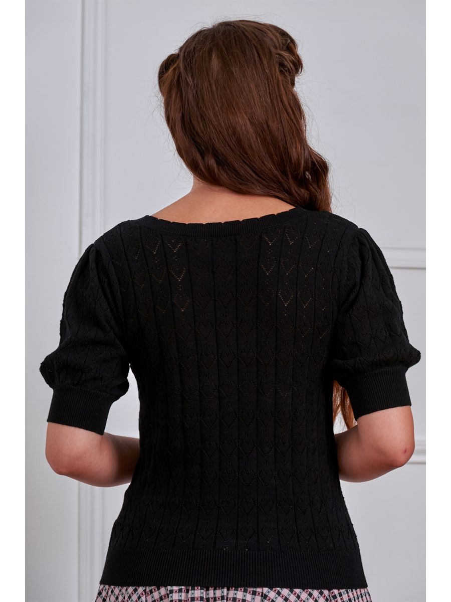 Banned Retro 50s Sweet Heart Cardigan-Black