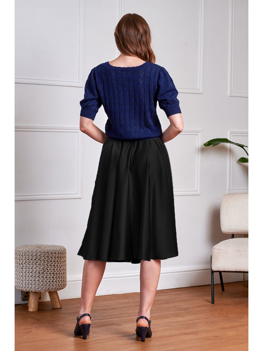 BANNED Legacy 1950s Circle Panel Skirt | Vintage Style Swing Skirt-Black