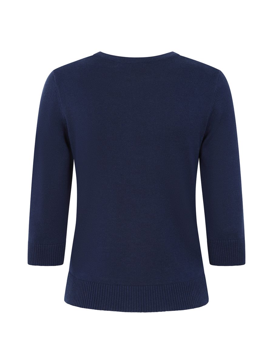 Banned Retro 50s Fei Tropical Summer Cardigan-Navy