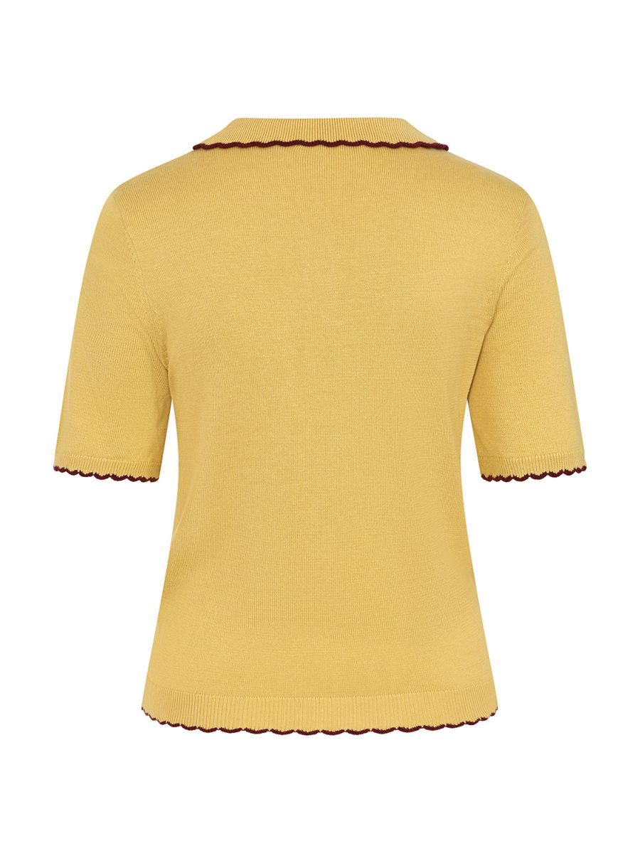 Banned Retro 50s Penny Flower Cardigan-Yellow