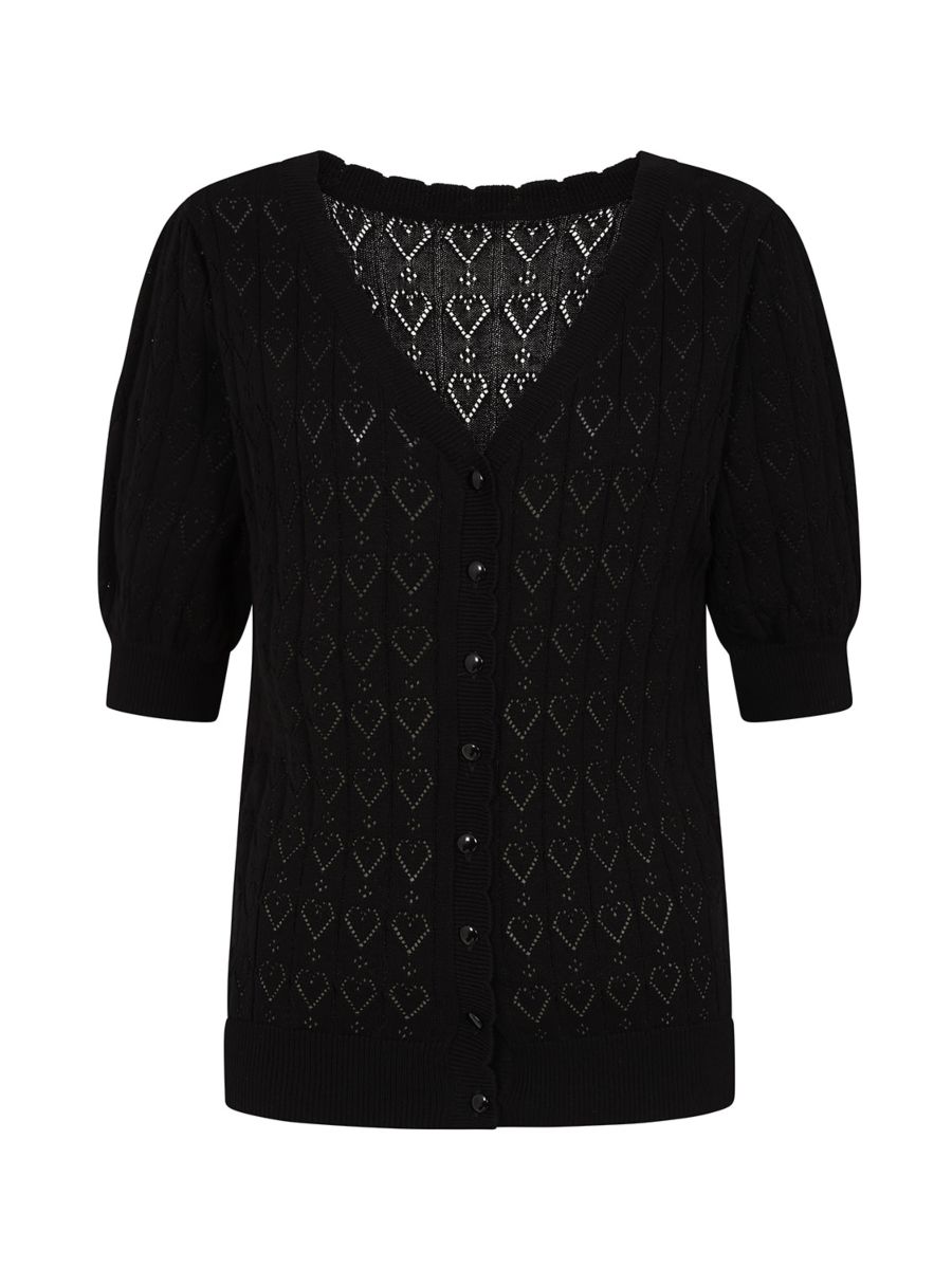 Banned Retro 50s Sweet Heart Cardigan-Black