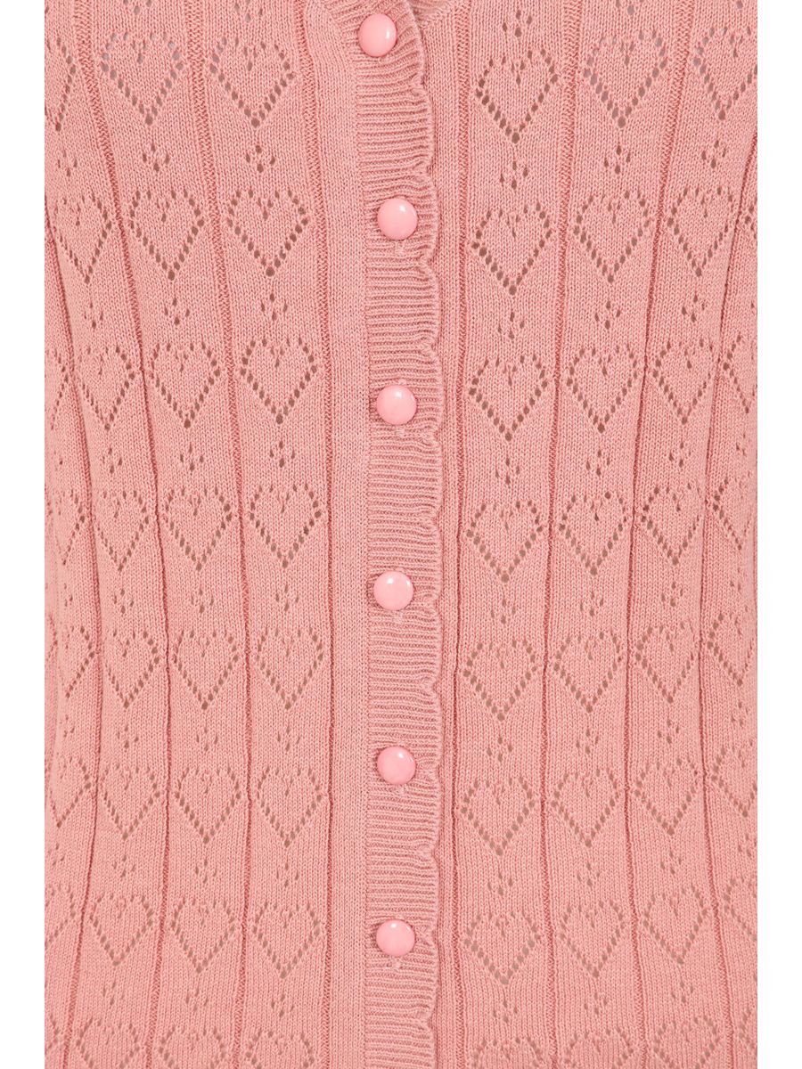 Banned Retro 50s Sweet Heart Cardigan-Pink