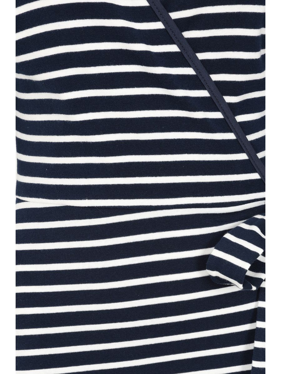 Banned Retro 40's May Stripe Dress-Navy