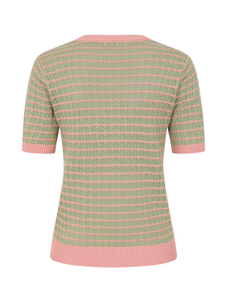 Banned Retro 40s Serena Jumper-Green/Pink