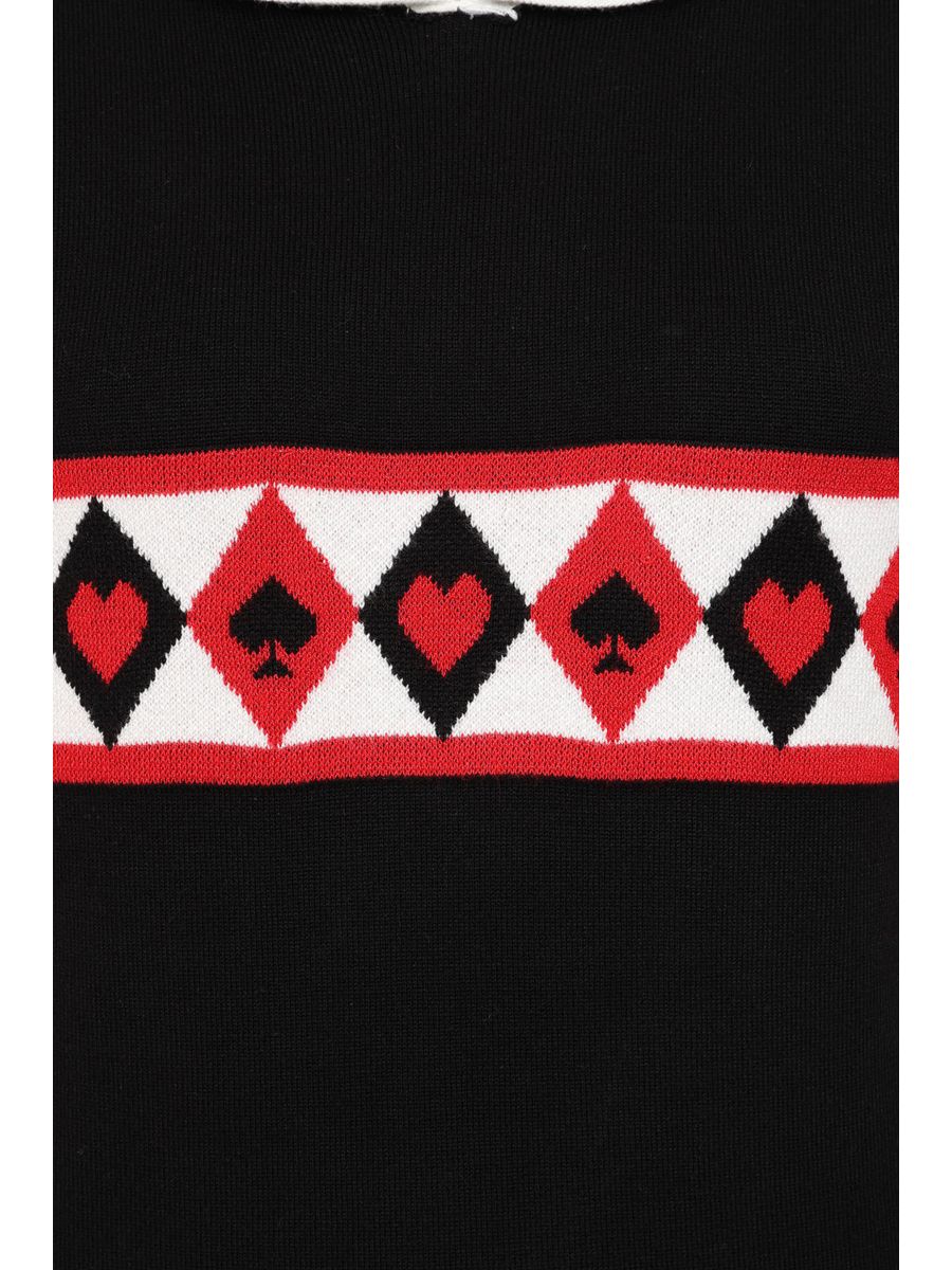 Banned Rockabilly Mila Ace Knitted Jumper-Black