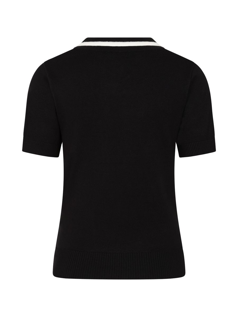 Banned Rockabilly Mila Ace Knitted Jumper-Black