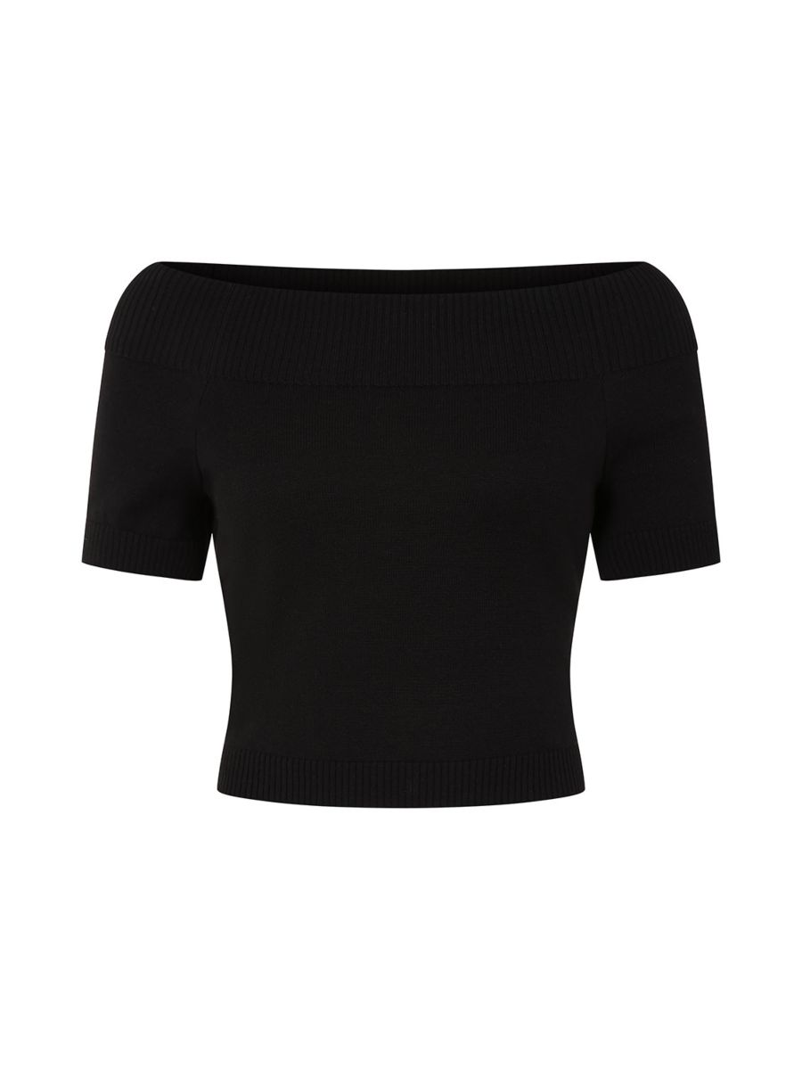 Banned Retro 50s Lavinia Knitted Top-Black