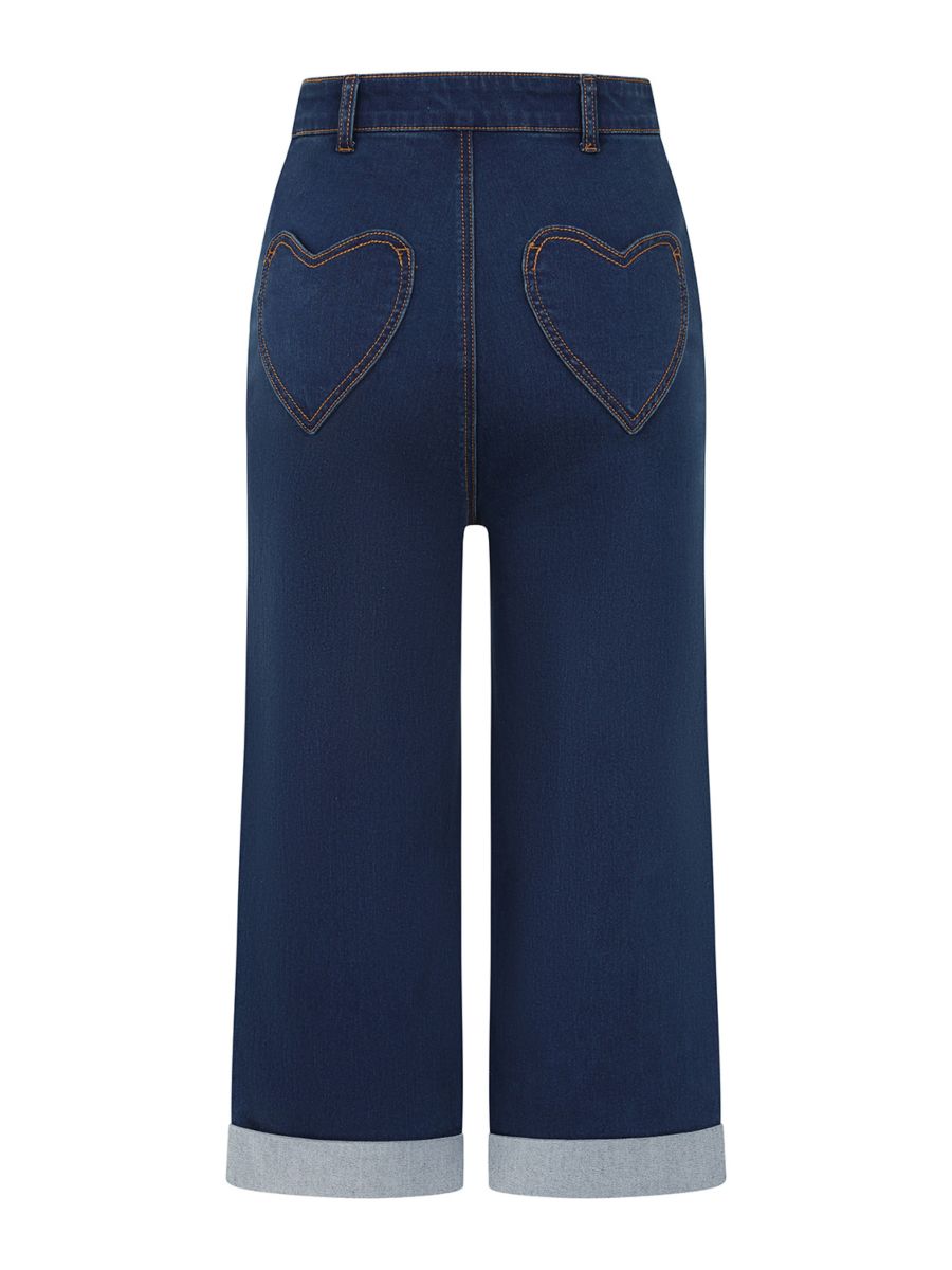 Mandy Love 50s Capri Jeans-Denim/Blue